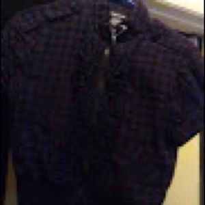 Ladies checkered half jacket